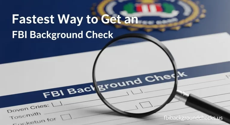 Fastest Way to Get an FBI Background Check in 2026